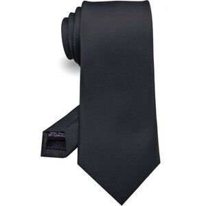 ⚡Men Black Imported Silk Blend Solid Color Formal Stylish Affordable Neck Tie